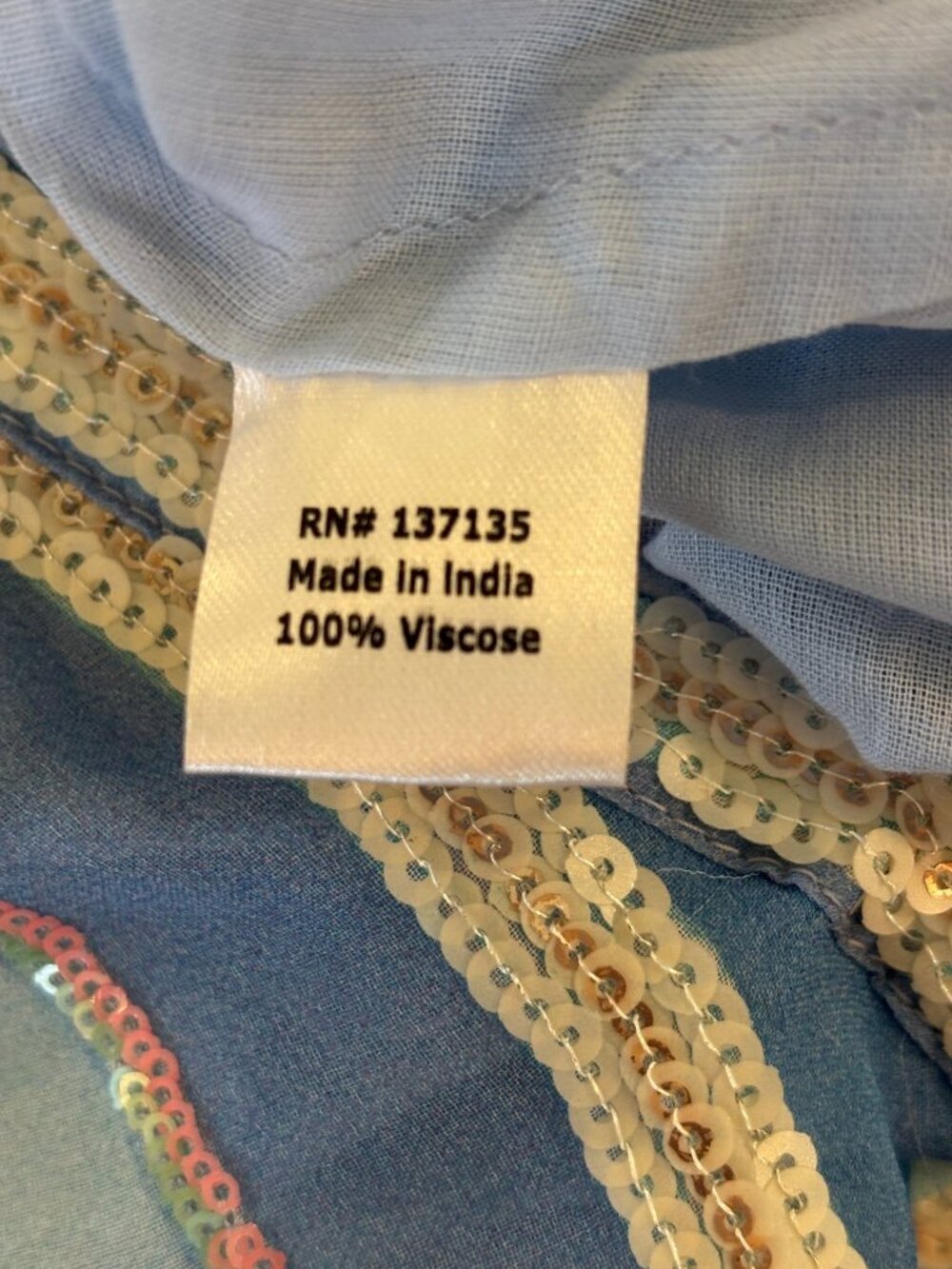 Bella Tu Petra Tunic Dress | Sky Blue Sequin Stripe | Size S | NWT - Picture 6 of 7